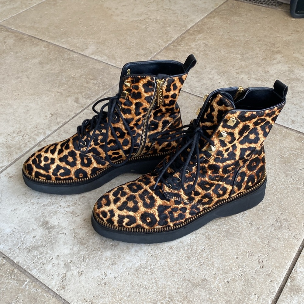 Michael Kors Calf Hair Haskell Combat Boot - Picture 2 of 16